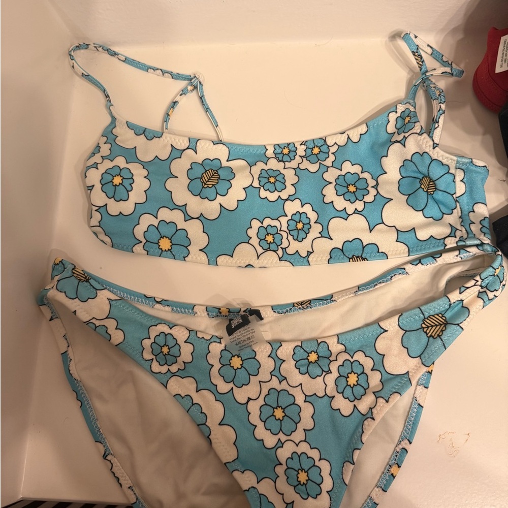 Triangl Swimwear Blue Floral Bikini